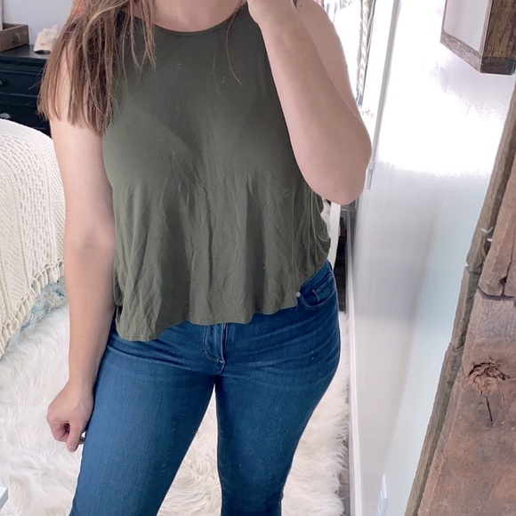 Lulus small olive green top - Picture 5 of 7